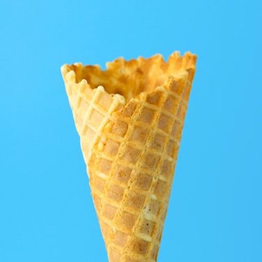 cone with a blue background